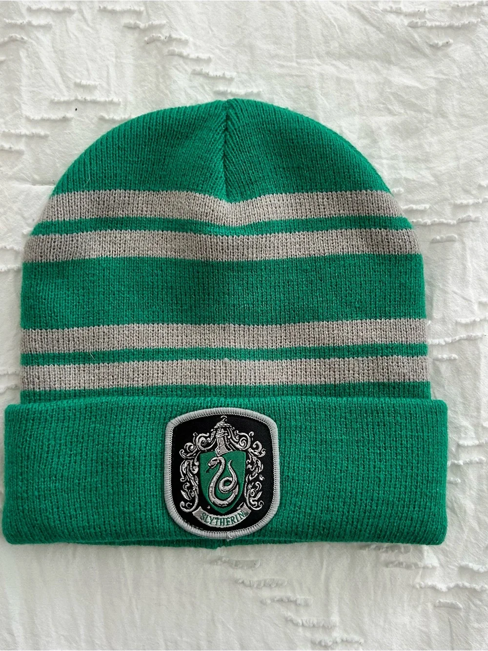 Harry Potter Slytherin Kids Knit Beanie Hat 6-14 Years Wizarding World Green